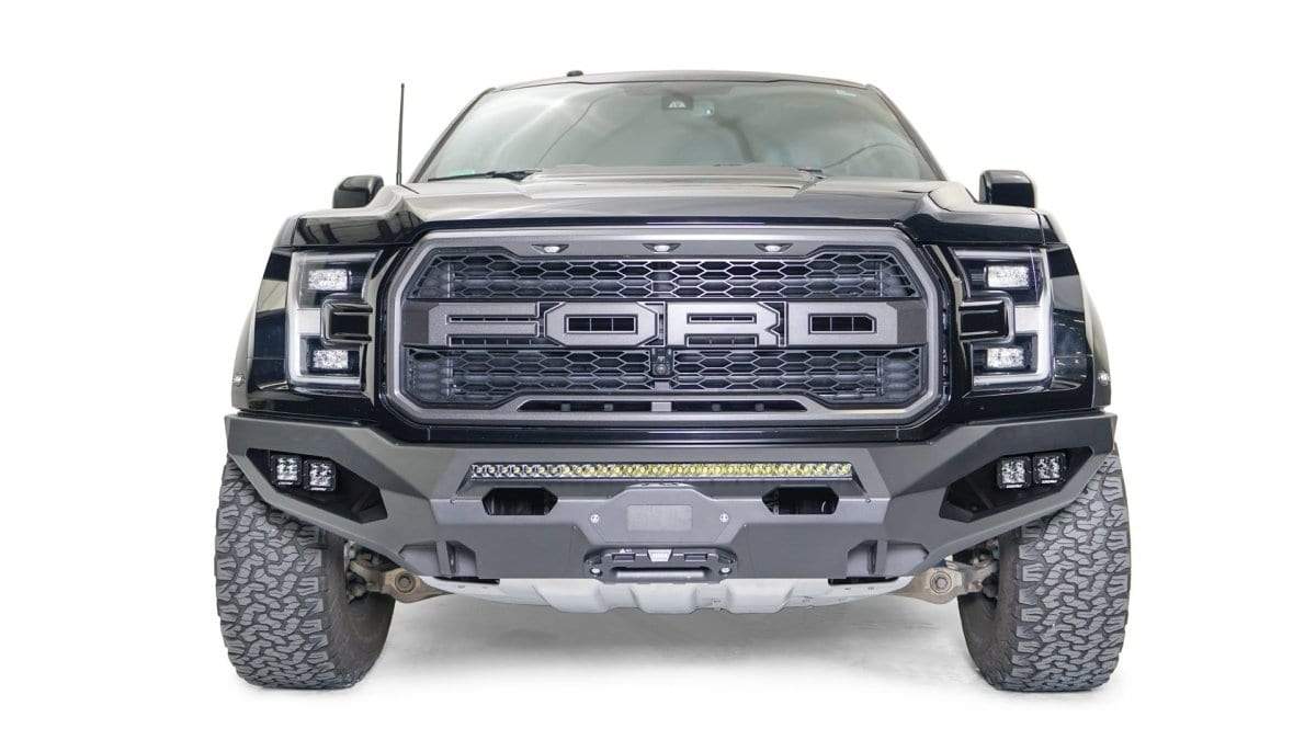 Fab Fours FF17 - X4351 - 1 Ford Raptor 2017 - 2020 Matrix Front Winch Bumper No Guard - Rugged Truck Gear