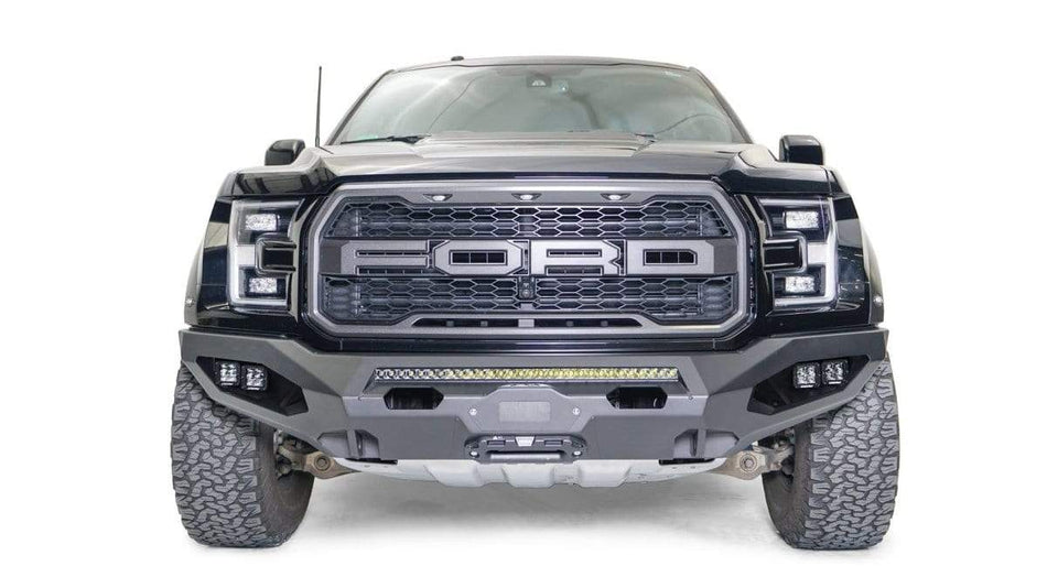 Fab Fours FF17 - X4351 - 1 Ford Raptor 2017 - 2020 Matrix Front Winch Bumper No Guard - Rugged Truck Gear