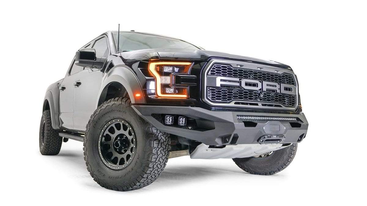 Fab Fours FF17-X4351-1 Ford Raptor 2017-2020 Matrix Front Winch Bumper No Guard - BumperStock