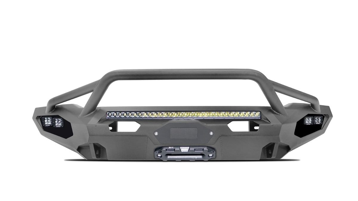 Fab Fours FF17 - X4352 - 1 Ford Raptor 2017 - 2020 Matrix Front Winch Bumper Pre - Runner Guard - Rugged Truck Gear