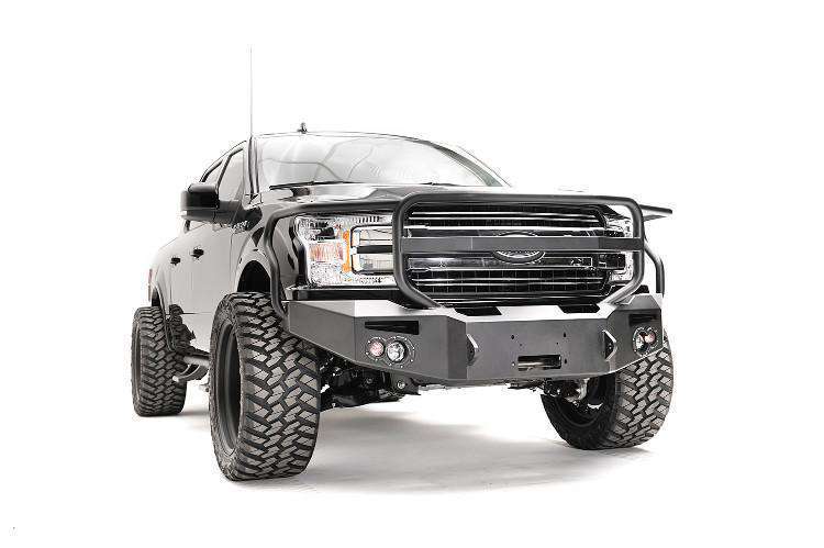 Fab Fours FF18 - H4550 - 1 Ford F150 2018 - 2020 Premium Front Bumper Winch Ready Full Guard - Rugged Truck Gear