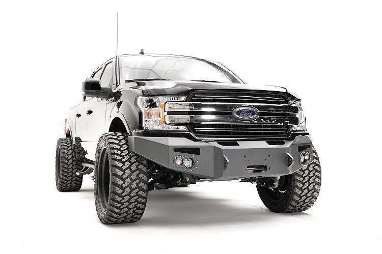 Fab Fours FF18 - H4551 - 1 Ford F150 2018 - 2020 Premium Front Bumper Winch Ready No Guard - Rugged Truck Gear