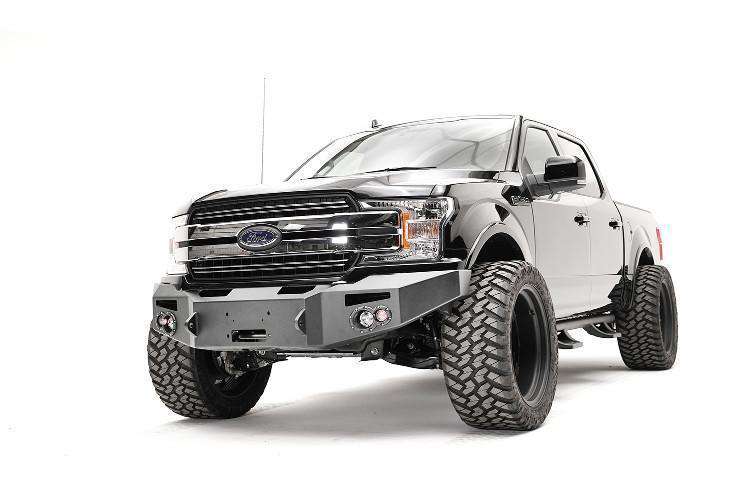 Fab Fours FF18 - H4551 - 1 Ford F150 2018 - 2020 Premium Front Bumper Winch Ready No Guard - Rugged Truck Gear