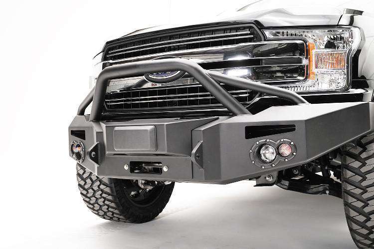 Fab Fours FF18 - H4552 - 1 Ford F150 2018 - 2020 Premium Front Bumper Winch Ready Pre - Runner Guard - Rugged Truck Gear
