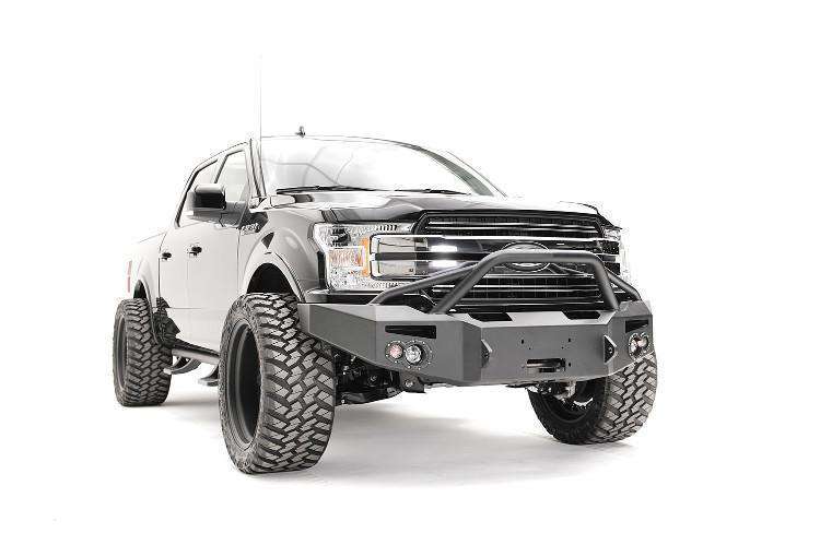 Fab Fours FF18 - H4552 - 1 Ford F150 2018 - 2020 Premium Front Bumper Winch Ready Pre - Runner Guard - Rugged Truck Gear