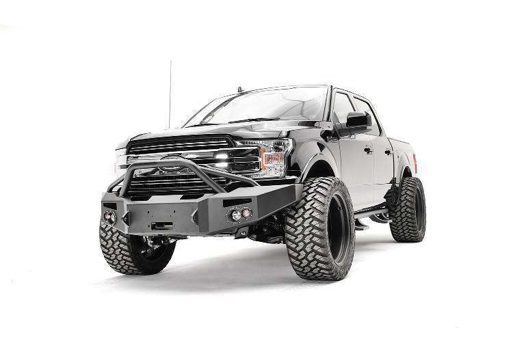 Fab Fours FF18 - H4552 - 1 Ford F150 2018 - 2020 Premium Front Bumper Winch Ready Pre - Runner Guard - Rugged Truck Gear