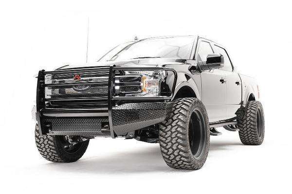 Fab Fours FF18 - K4560 - 1 Ford F150 2018 - 2020 Black Steel Front Bumper Full Guard - Rugged Truck Gear