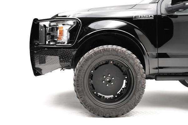 Fab Fours FF18 - K4560 - 1 Ford F150 2018 - 2020 Black Steel Front Bumper Full Guard - Rugged Truck Gear