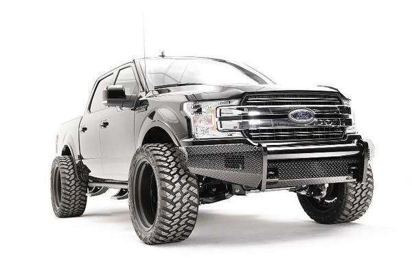 Fab Fours FF18 - K4561 - 1 Ford F150 2018 - 2020 Black Steel Front Bumper No Guard - Rugged Truck Gear