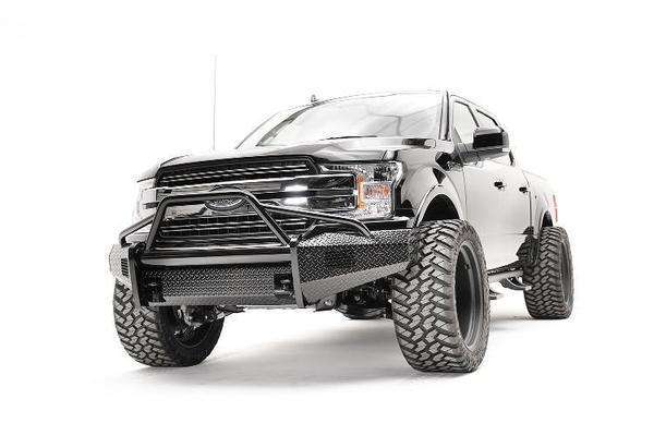 Fab Fours FF18 - K4562 - 1 Ford F150 2018 - 2020 Black Steel Front Bumper Pre - Runner Guard - Rugged Truck Gear