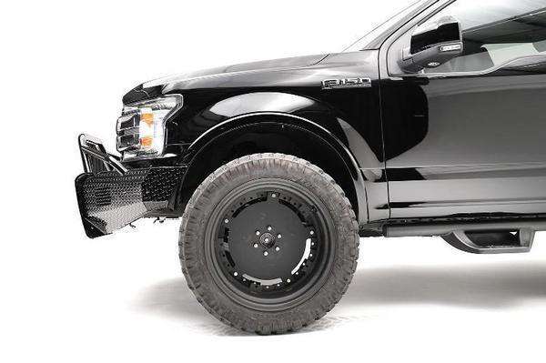 Fab Fours FF18 - K4562 - 1 Ford F150 2018 - 2020 Black Steel Front Bumper Pre - Runner Guard - Rugged Truck Gear