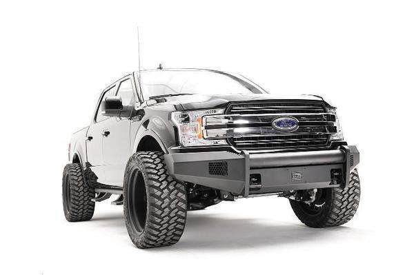 Fab Fours FF18 - R4561 - 1 Ford F150 2018 - 2020 Black Steel Elite Front Bumper No Guard - Rugged Truck Gear
