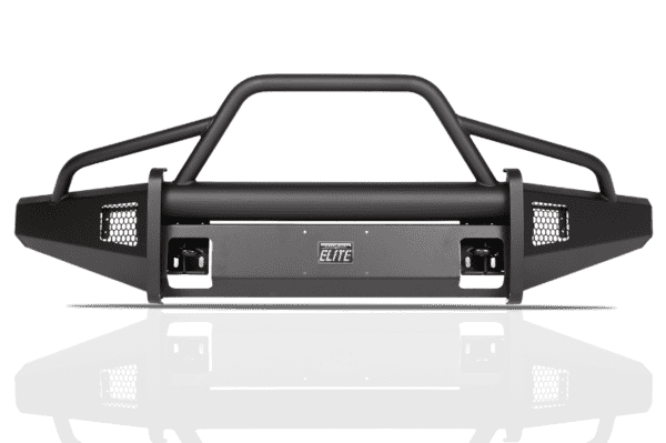 Fab Fours FF18-R4562-1 Ford F150 2018-2020 Black Steel Elite Front Bumper Pre-Runner Guard-BumperStock