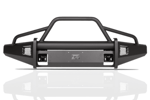 Fab Fours FF18-R4562-1 Ford F150 2018-2020 Black Steel Elite Front Bumper Pre-Runner Guard-BumperStock