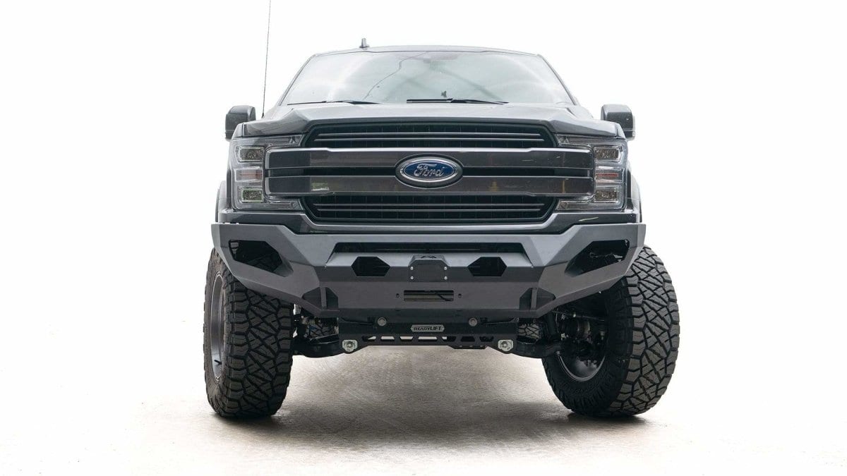Fab Fours FF18 - X4551 - 1 Ford F150 2018 - 2020 Matrix Front Winch Bumper No Guard - Rugged Truck Gear
