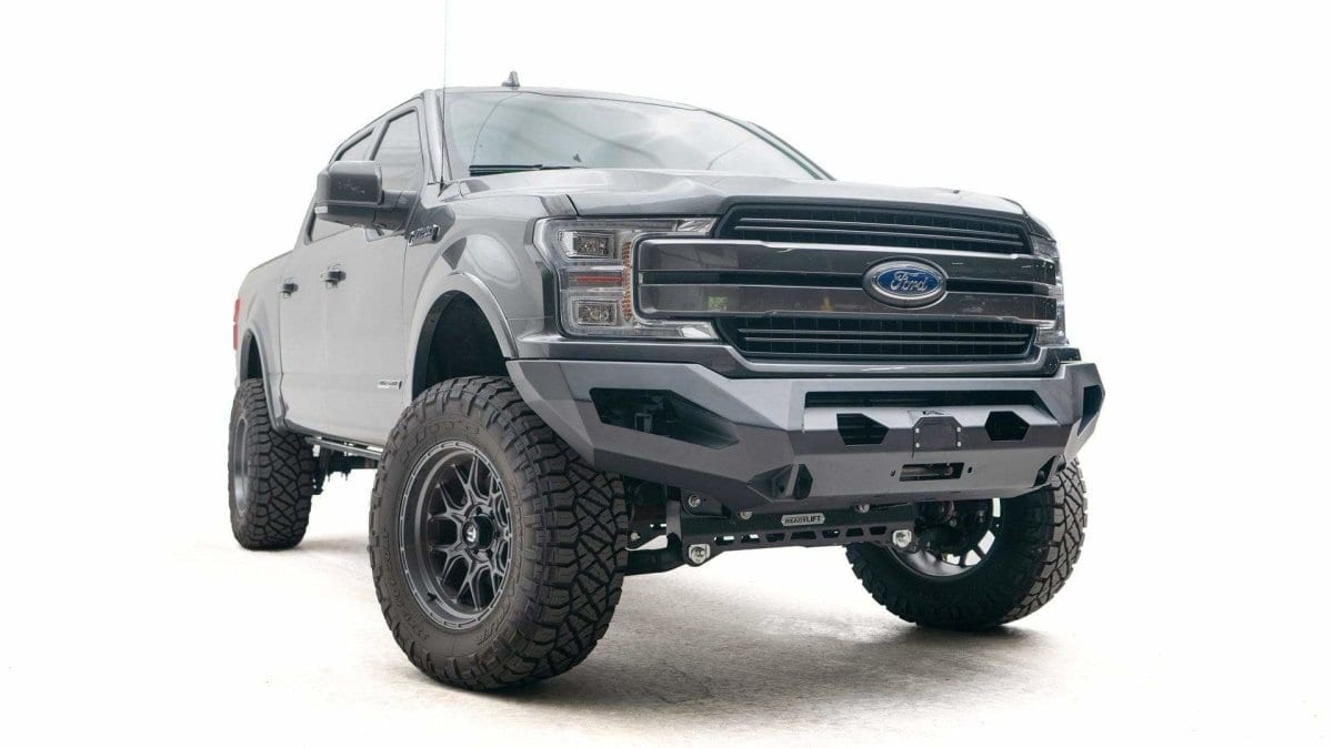 Fab Fours FF18 - X4551 - 1 Ford F150 2018 - 2020 Matrix Front Winch Bumper No Guard - Rugged Truck Gear