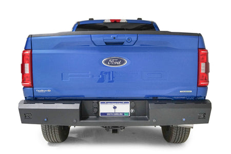 Fab Fours FF21 - RT5150 - 1 Ford F150 2021 - 2022 Red Steel Rear Bumper - Rugged Truck Gear
