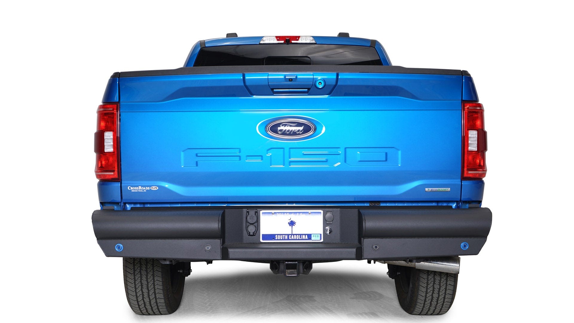 Fab Fours FF21 - U5050 - 1 Ford F150 2021 - 2022 Black Steel Elite Rear Bumper - Rugged Truck Gear