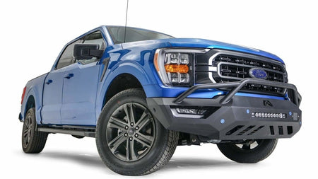 Fab Fours FF21 - V5152 - 1 Ford F150 2021 - 2022 Vengeance Front Bumper Pre - Runner Guard - Rugged Truck Gear