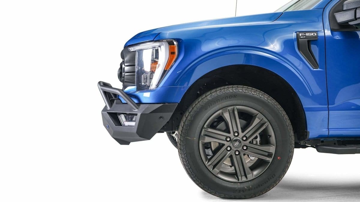 Fab Fours FF21 - V5152 - 1 Ford F150 2021 - 2022 Vengeance Front Bumper Pre - Runner Guard - Rugged Truck Gear