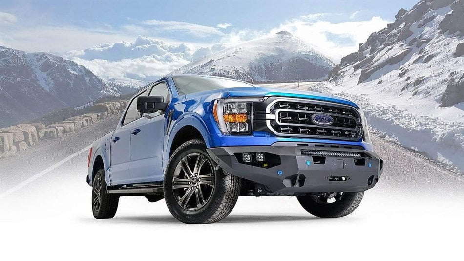 Fab Fours FF21 - X4751 - 1 Ford F150 2021 - 2022 Matrix Front Winch Bumper No Guard - Rugged Truck Gear