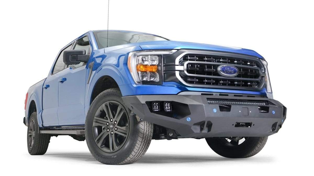 Fab Fours FF21 - X4751 - 1 Ford F150 2021 - 2022 Matrix Front Winch Bumper No Guard - Rugged Truck Gear