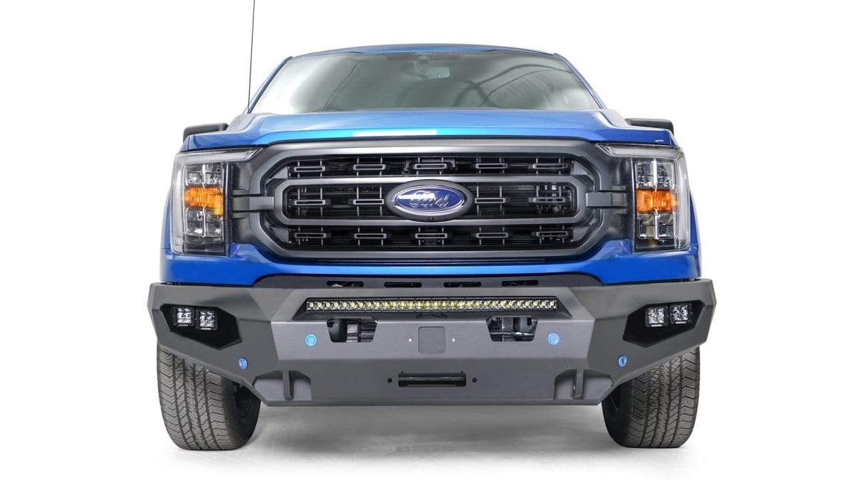 Fab Fours FF21 - X4751 - 1 Ford F150 2021 - 2022 Matrix Front Winch Bumper No Guard - Rugged Truck Gear