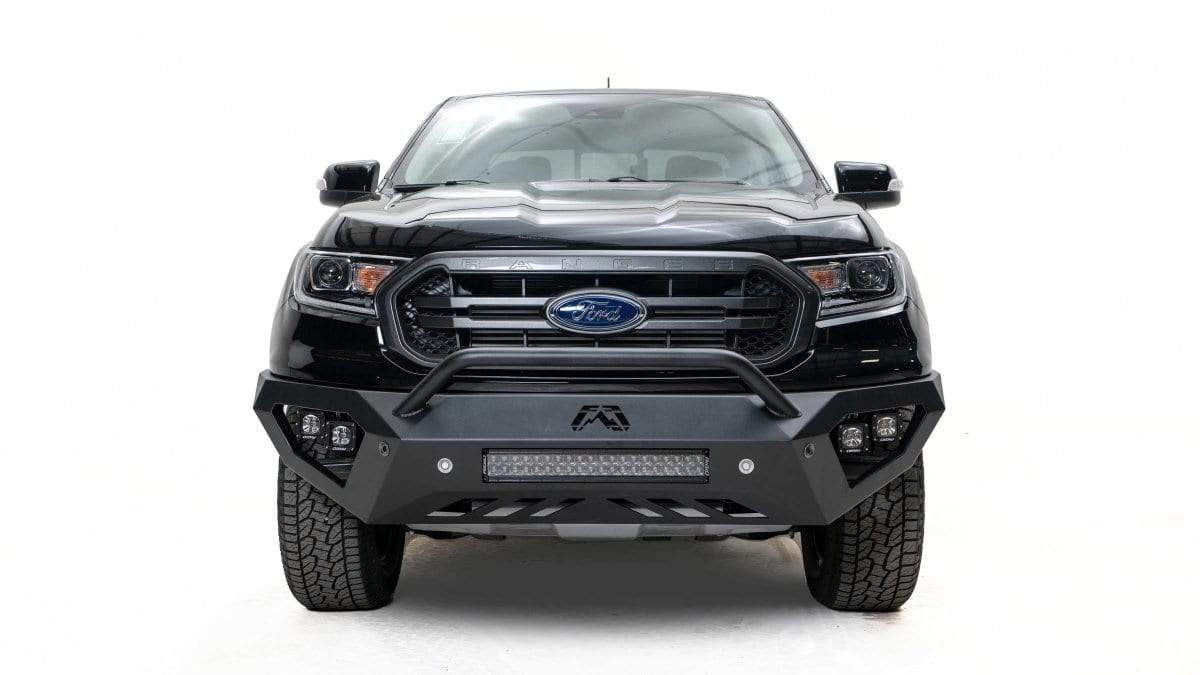 Fab Fours FR19 - D4852 - 1 Ford Ranger 2019 - 2022 Vengeance Front Bumper Pre - Runner Guard - Rugged Truck Gear