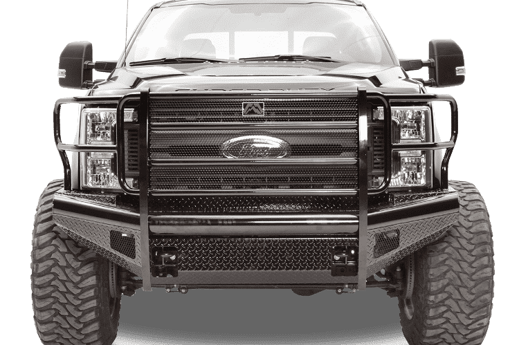 Fab Fours FS05-S1260-1 Ford F250/F350/F450/F550 Super Duty 2005-2007 Black Steel Front Bumper Full Guard-BumperStock