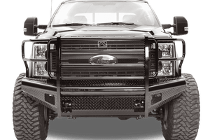 Fab Fours FS05-S1260-1 Ford F250/F350/F450/F550 Super Duty 2005-2007 Black Steel Front Bumper Full Guard-BumperStock