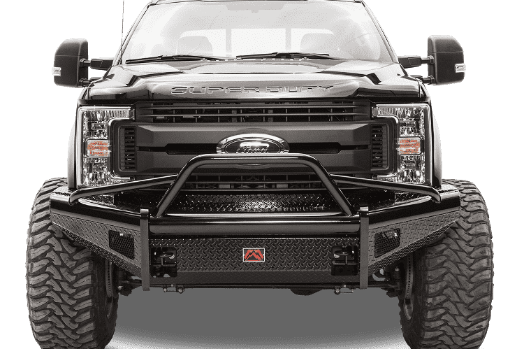 Fab Fours FS05-S1262-1 Ford F250/F350/F450/F550 Super Duty 2005-2007 Black Steel Front Bumper Pre-Runner Guard-BumperStock