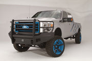 Fab Fours FS08-Q1960-1 Ford F250/F350/F450/F550 Super Duty 2008-2010 Black Steel Elite Front Bumper Full Guard - Rugged Truck Gear