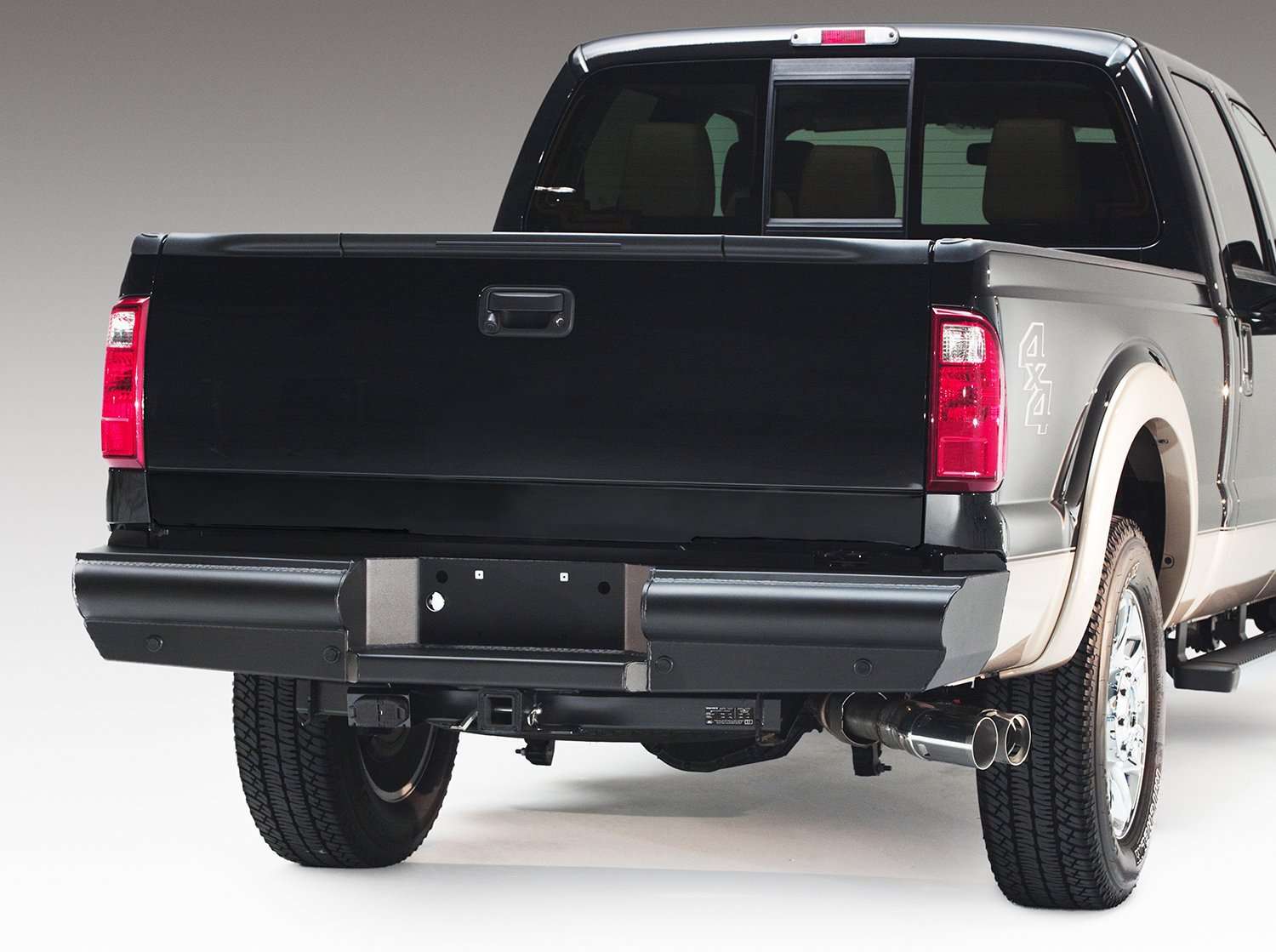 Fab Fours FS08 - U1350 - 1 Ford F250/F350 Super Duty 1999 - 2016 Black Steel Elite Rear Bumper - Rugged Truck Gear
