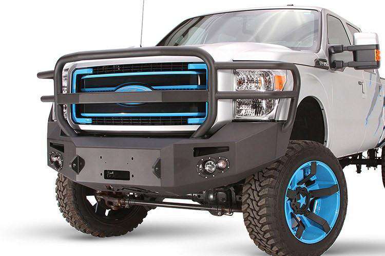 Fab Fours FS11 - A2550 - 1 Ford F250/F350 Superduty 2011 - 2016 Premium Front Winch Bumper Full Guard - Rugged Truck Gear