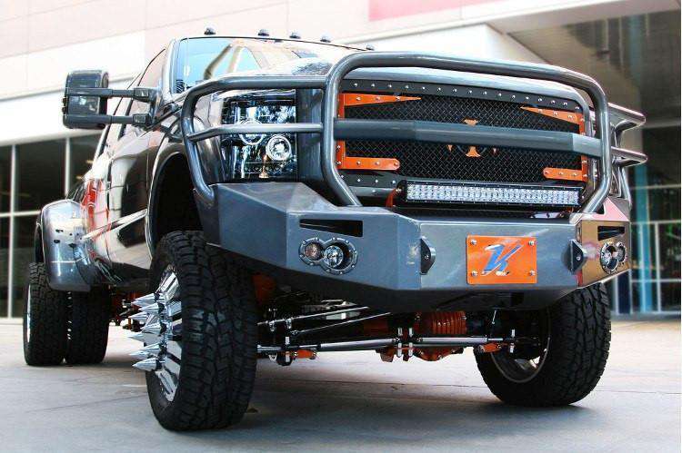 Fab Fours FS11 - A2650 - 1 Ford F450/F550 Superduty 2011 - 2016 Premium Front Winch Bumper Full Guard - Rugged Truck Gear