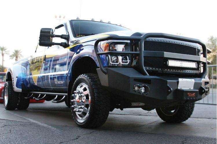 Fab Fours FS11 - A2650 - 1 Ford F450/F550 Superduty 2011 - 2016 Premium Front Winch Bumper Full Guard - Rugged Truck Gear