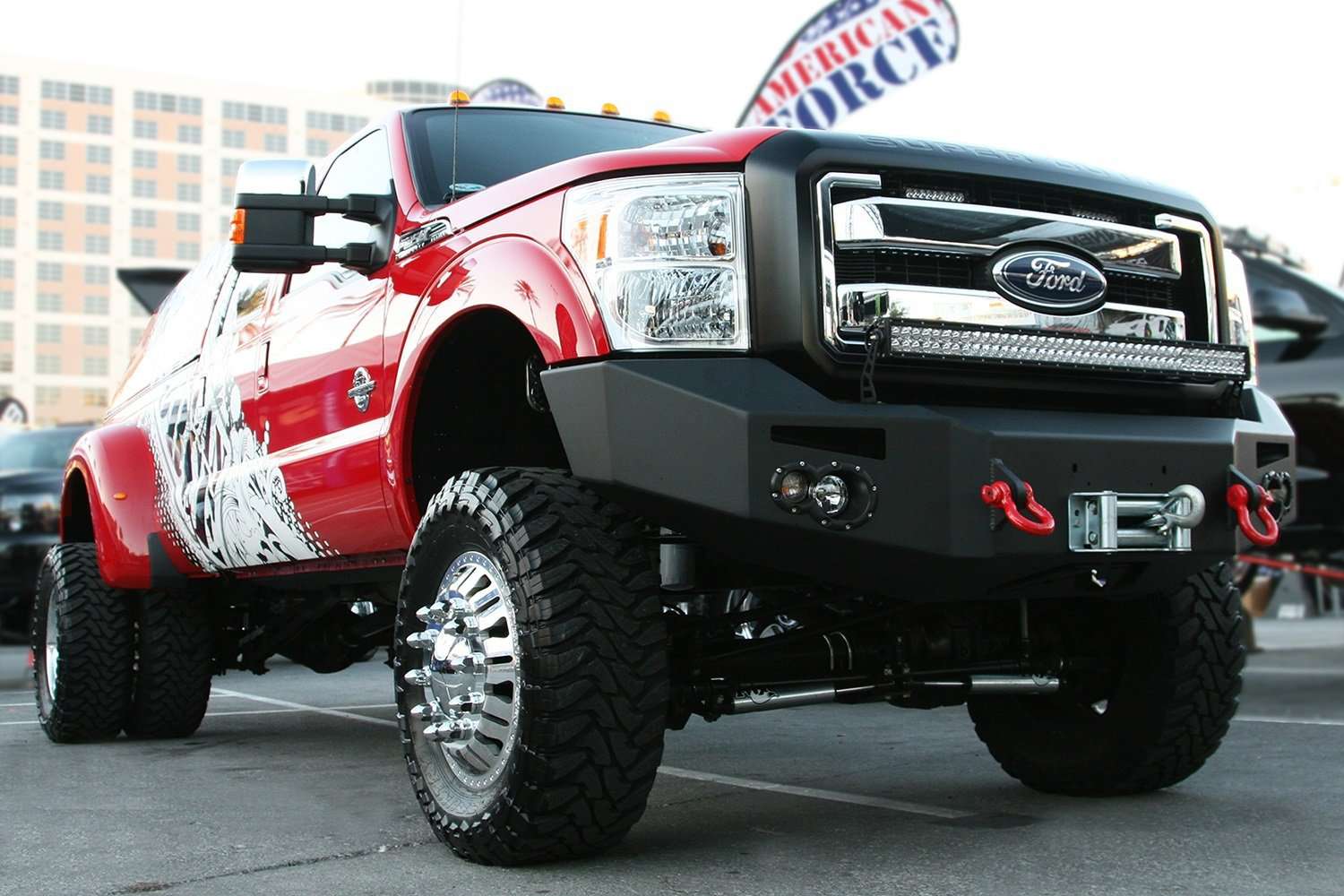 Fab Fours FS11 - A2651 - 1 Ford F450/F550 Superduty 2011 - 2016 Premium Front Winch Bumper No Guard - Rugged Truck Gear