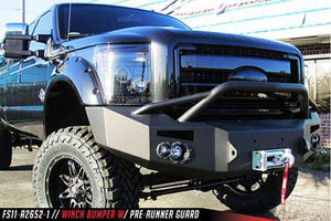 Fab Fours FS11-A2652-1 Ford F450/F550 Superduty 2011-2016 Premium Front Winch Bumper Pre-Runner Guard-BumperStock