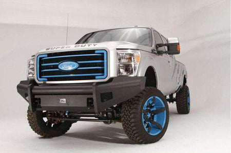 Fab Fours FS11 - Q2561 - 1 Ford F250/F350/F450/F550 Super Duty 2011 - 2016 Black Steel Elite Front Bumper No Guard - Rugged Truck Gear