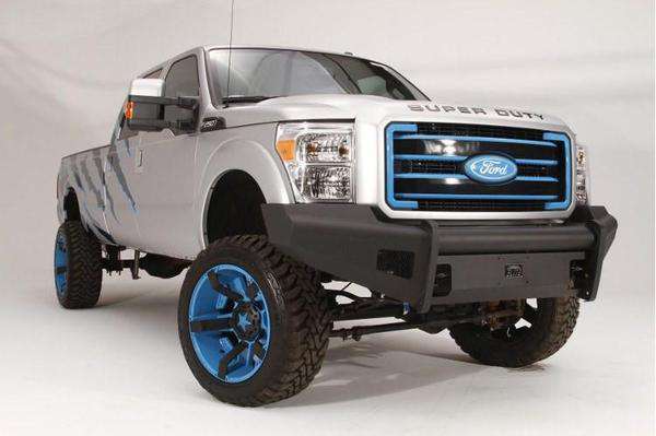 Fab Fours FS11 - Q2561 - 1 Ford F250/F350/F450/F550 Super Duty 2011 - 2016 Black Steel Elite Front Bumper No Guard - Rugged Truck Gear