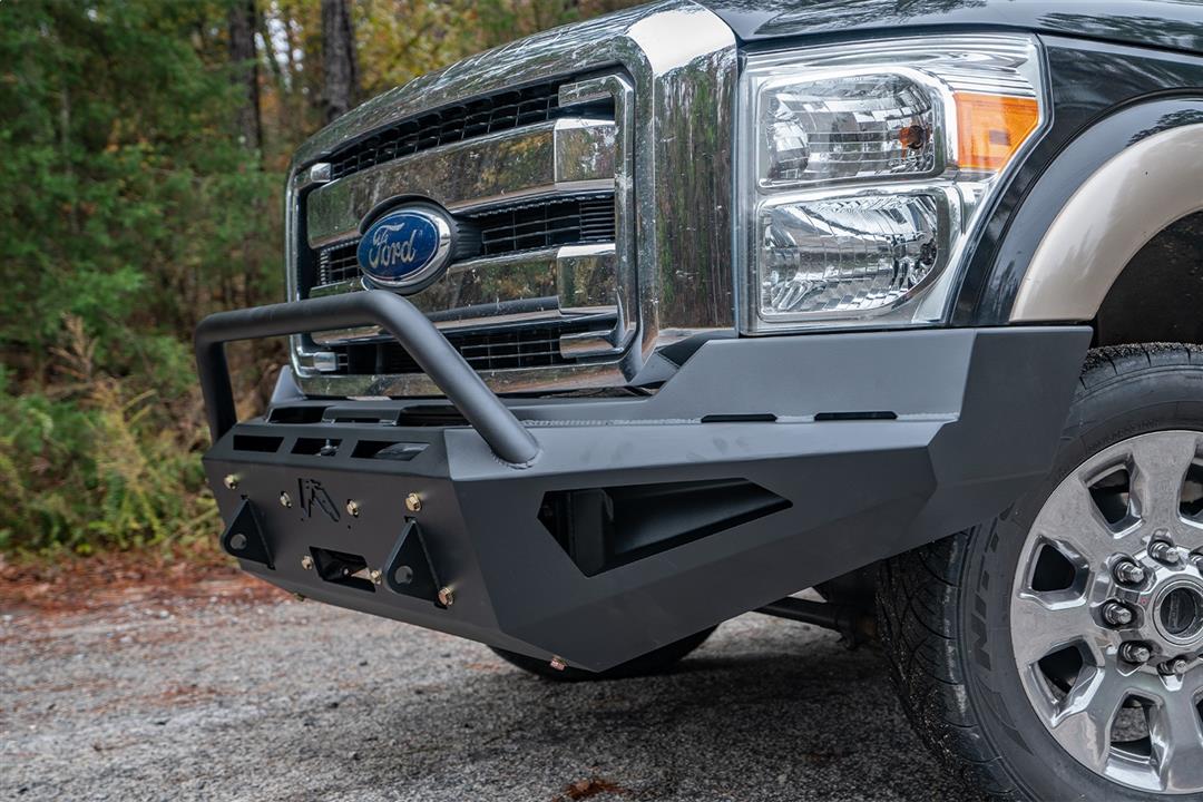 Fab Fours FS11-RS2562-1 Ford F250/F350/F450/F550 Super Duty 2011-2016 Red Steel Winch Front Bumper Pre-Runner Guard - Rugged Truck Gear