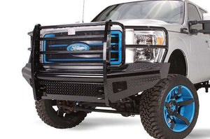 Fab Fours FS11-S2560-1 Ford F250/F350/F450/F550 Super Duty 2011-2016 Black Steel Front Bumper Full Guard-BumperStock