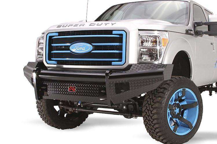 Fab Fours FS11 - S2561 - 1 Ford F250/F350/F450/F550 Super Duty 2011 - 2016 Black Steel Front Bumper No Guard - Rugged Truck Gear