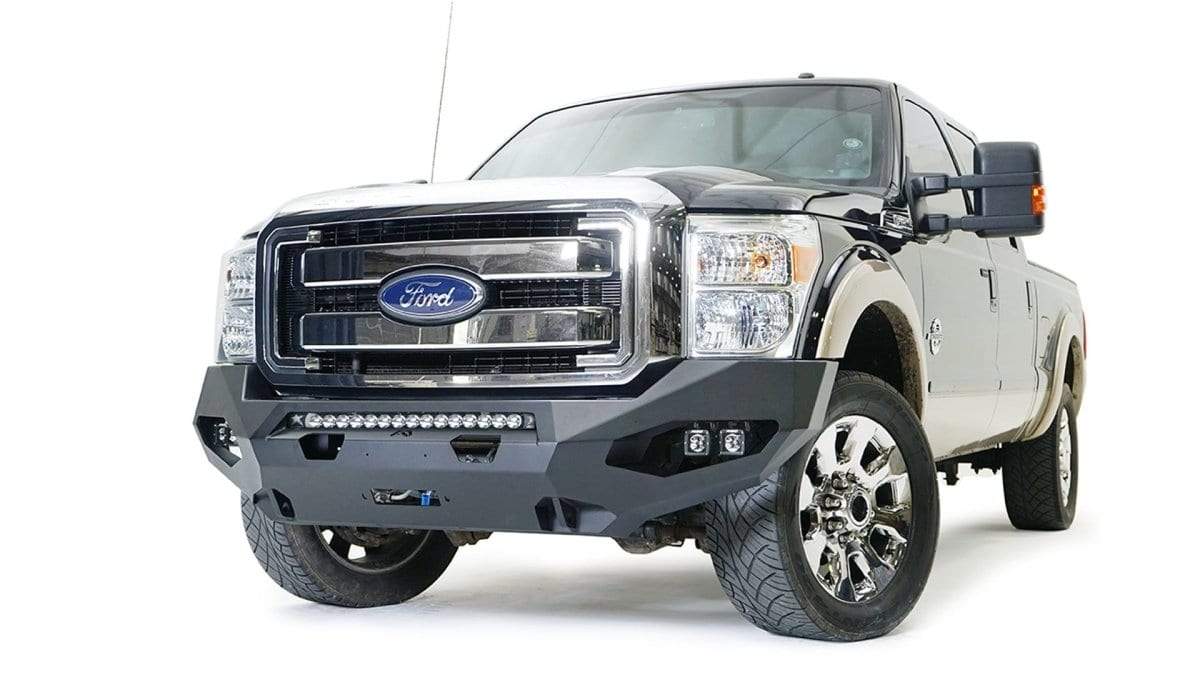Fab Fours FS11 - X2551 - 1 Ford F250/F350 Super Duty 2011 - 2016 Matrix Front Winch Bumper No Guard - Rugged Truck Gear