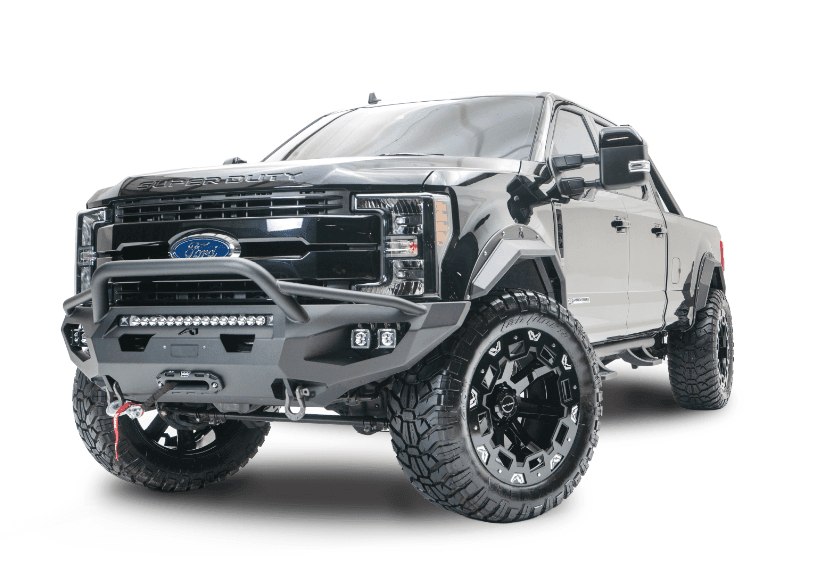 Fab Fours FS11 - X2552 - 1 Ford F250/F350 Super Duty 2011 - 2016 Matrix Front Winch Bumper Pre - Runner Guard - Rugged Truck Gear