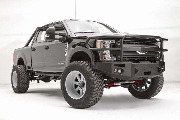 Fab Fours FS17 - A4150 - 1 Ford F250/F350 Superduty 2017 - 2022 Premium Front Winch Bumper Full Guard - Rugged Truck Gear