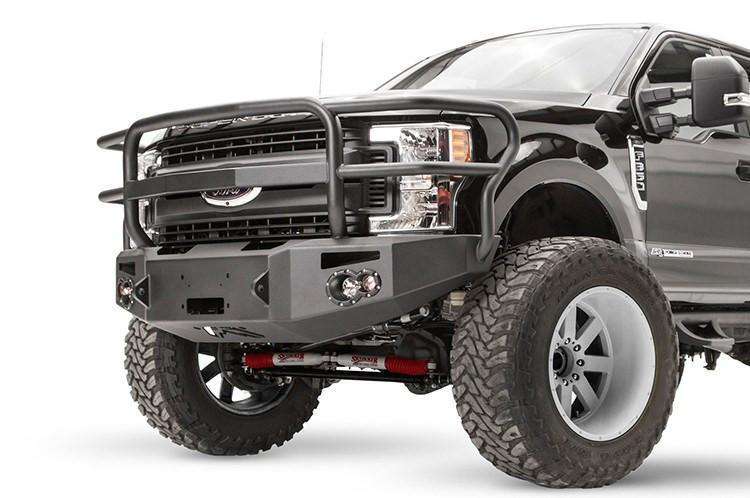 Fab Fours FS17 - A4150 - 1 Ford F250/F350 Superduty 2017 - 2022 Premium Front Winch Bumper Full Guard - Rugged Truck Gear