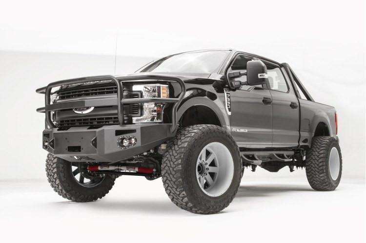 Fab Fours FS17 - A4150 - 1 Ford F250/F350 Superduty 2017 - 2022 Premium Front Winch Bumper Full Guard - Rugged Truck Gear