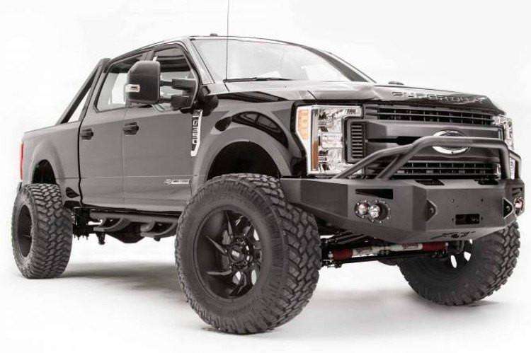 Fab Fours FS17 - A4152 - 1 Ford F250/F350 Superduty 2017 - 2022 Premium Front Winch Bumper Pre - Runner Guard - Rugged Truck Gear