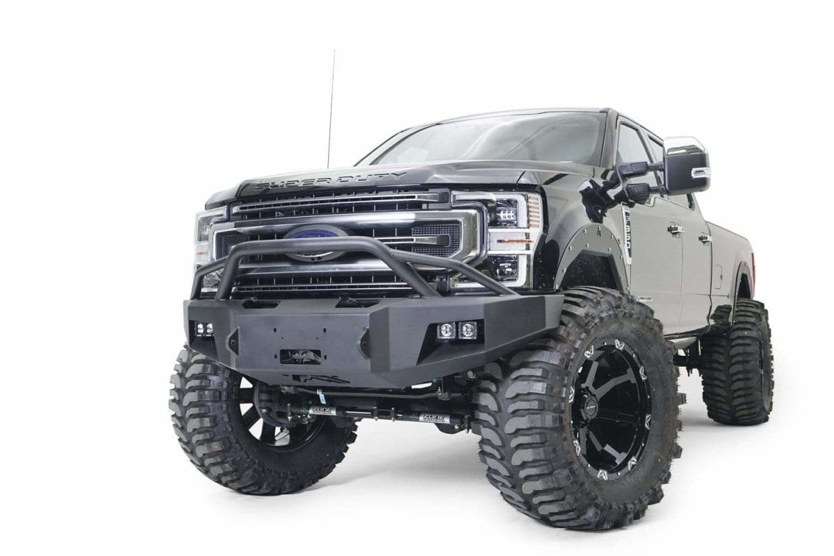 Fab Fours FS17 - A4162 - 1 Ford F250/F350 Superduty 2017 - 2022 New Premium Front Winch Bumper Pre - Runner Guard - Rugged Truck Gear